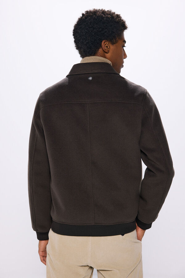 Springfield wool effect aviator jacket print