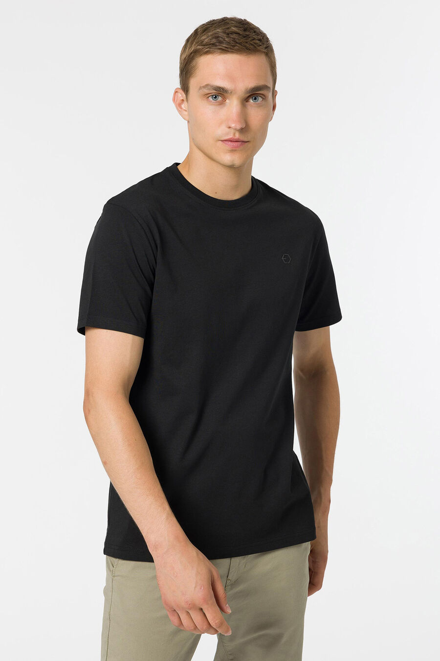Camiseta de Algodón con Relieve