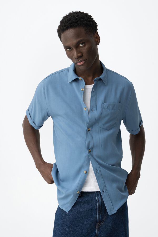 Tiffosi Camisa Manga Corta azul