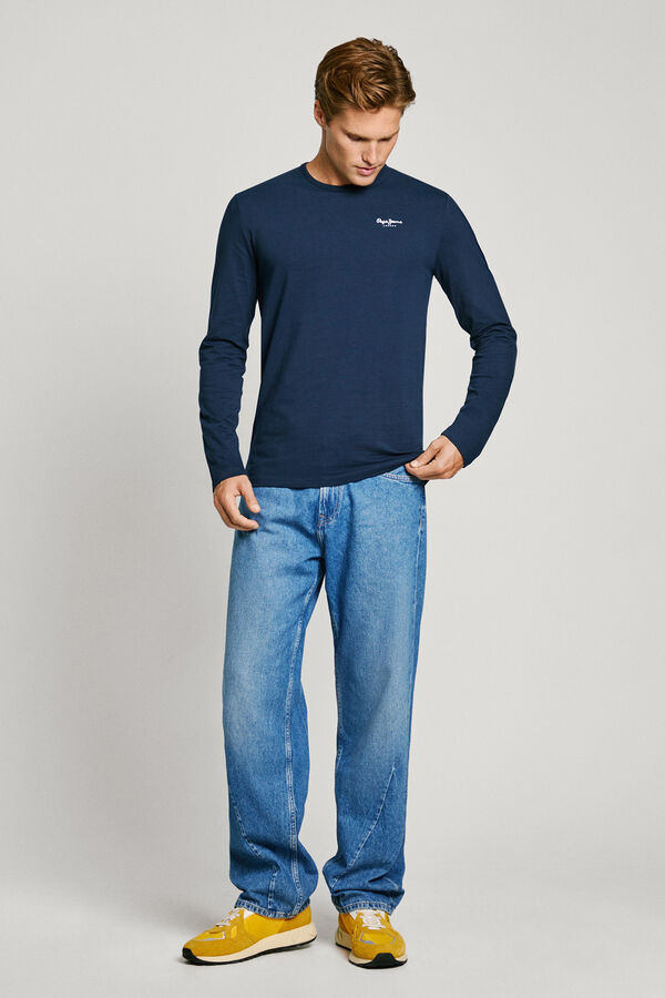 Pepe Jeans Original basic long sleeve t-shirt blue