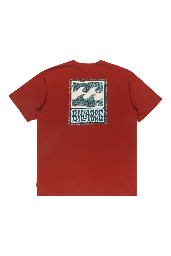 Billabong Stacked Arch - for men T-shirt Bordo