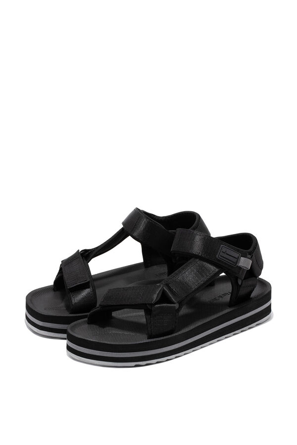 D.Franklin Forest High Strips Sandal black
