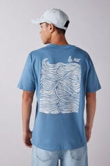 Springfield Majica sa motivom La Mer akvarel indigo-plava