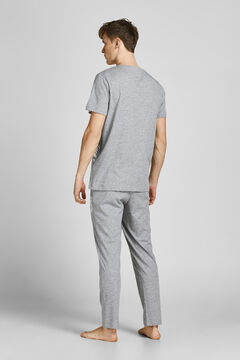 Springfield Pijama camiseta manga corta y pantalon largo gris claro