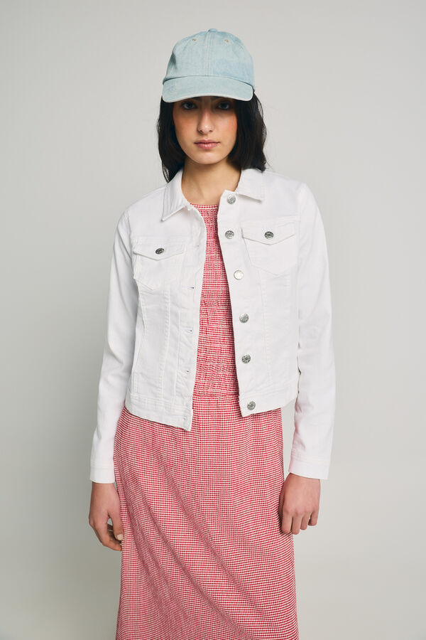 Only Denim jacket with front pockets white