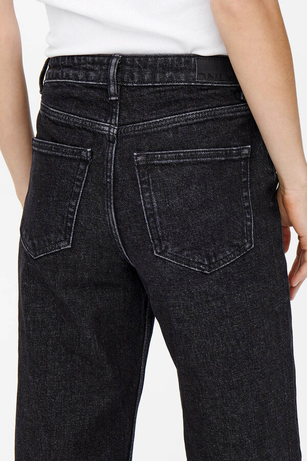 Springfield Jeans mit weitem Bein schwarz