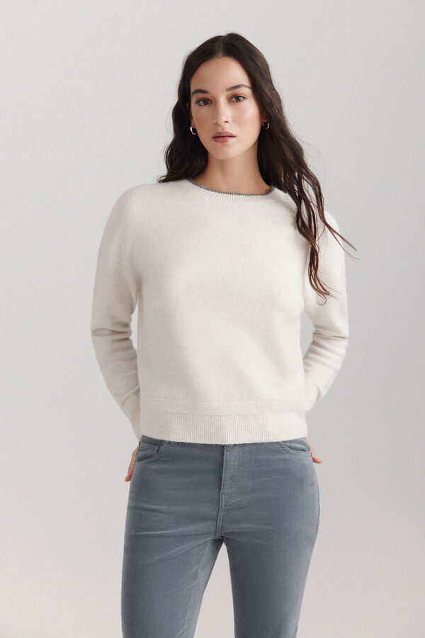 Springfield Round neck jumper white