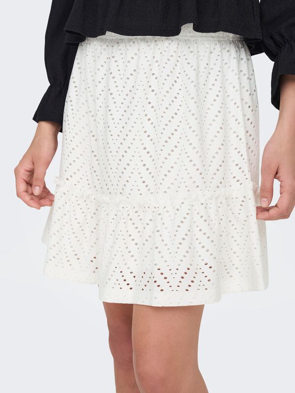 Springfield Ruffled mini skirt white