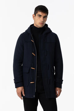 Springfield Duffle coat with toggles steel blue