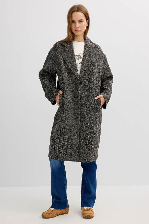 Inside Abrigo espiga hombro ca&iacute;do verde