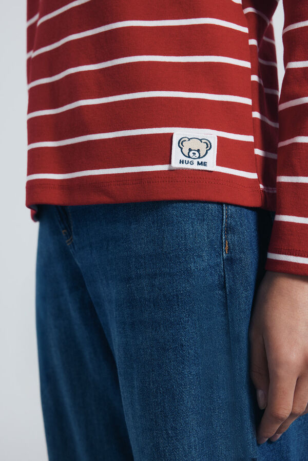 Springfield Sailor striped t-shirt burgundy