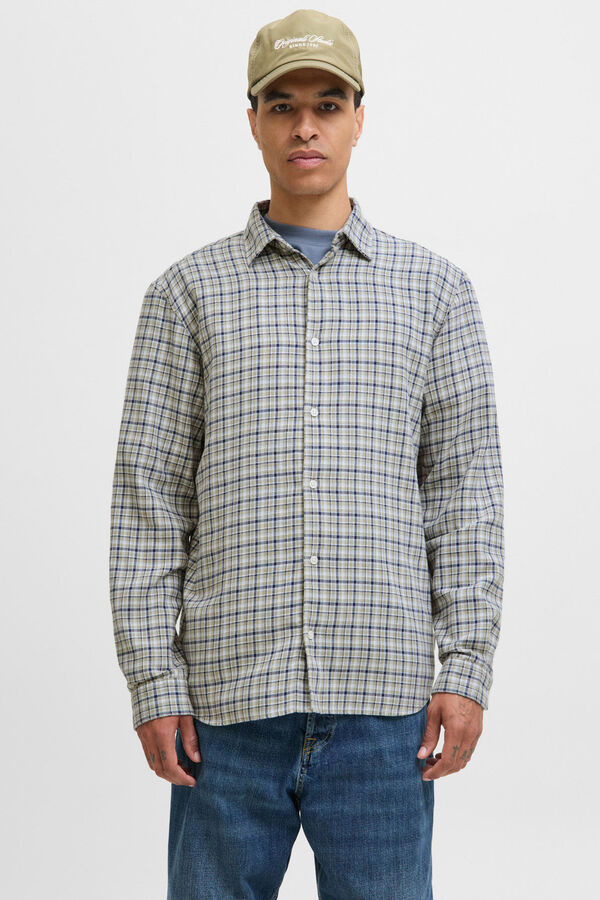 Jack & Jones Camisa franela cuadros azul