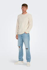 Only & Sons Camisola gola redonda. cinzento