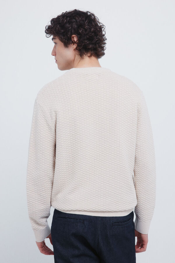 Springfield Džemper božićne strukture Bež