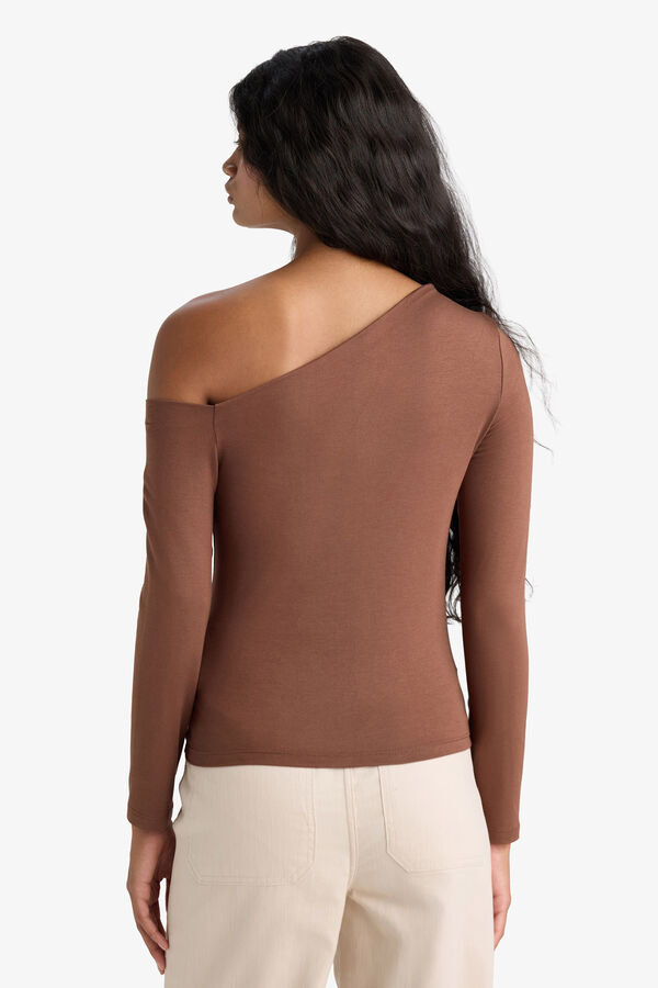 DeFacto Asymmetric T-shirt nude