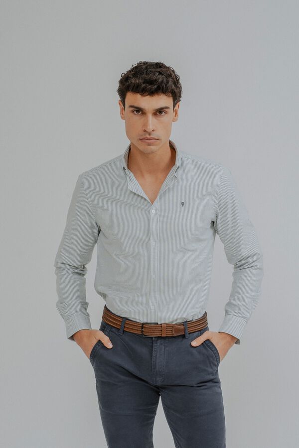 Celopman Camisa oxford mini raya verde