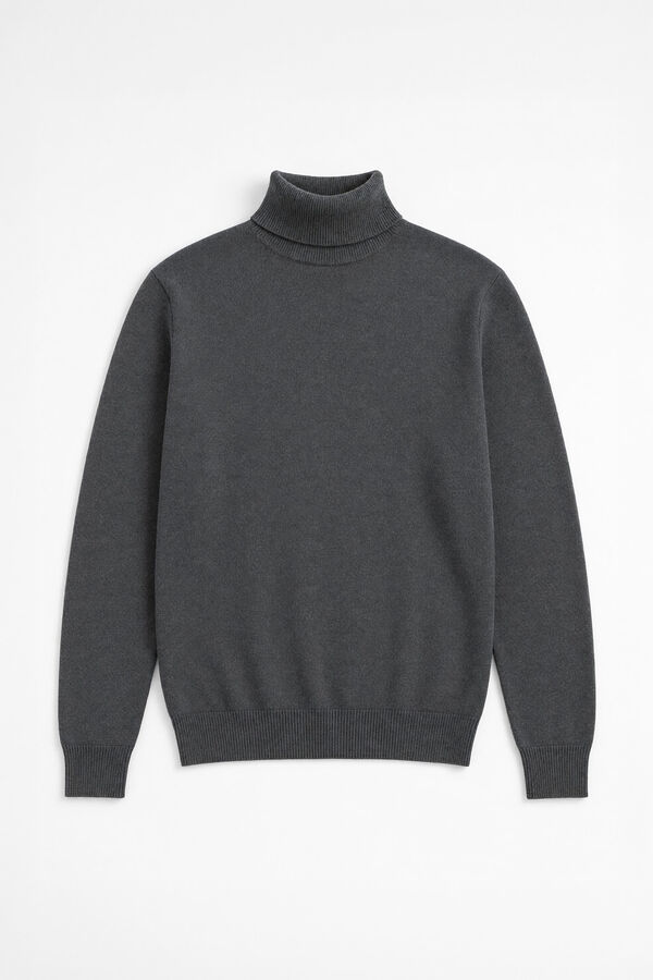 Springfield Funnel neck basic jumper grey