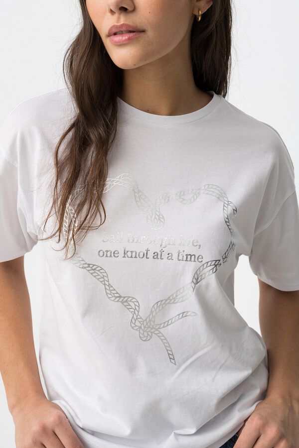 Tiffosi Relaxed knots t-shirt blanc