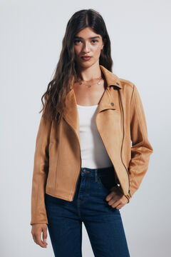 Springfield Suede biker jacket blue
