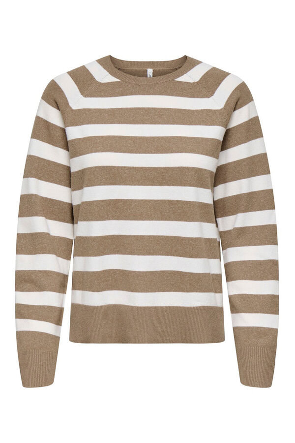 Only Striped jumper nude