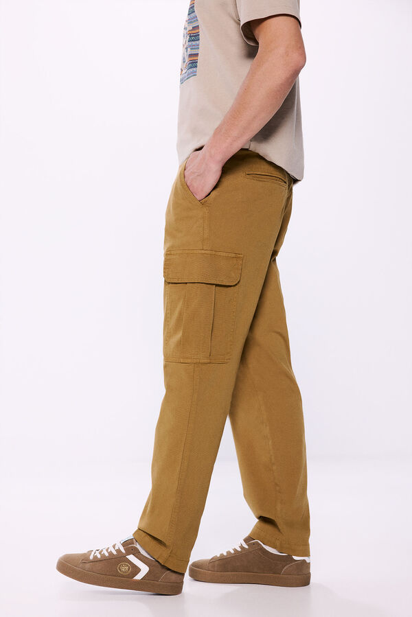 Springfield Calça cargo lavada beige