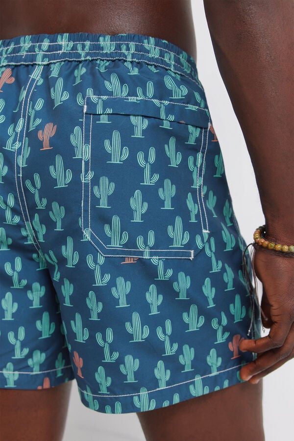 Springfield Maillot de bain imprim&eacute; cactus bleu