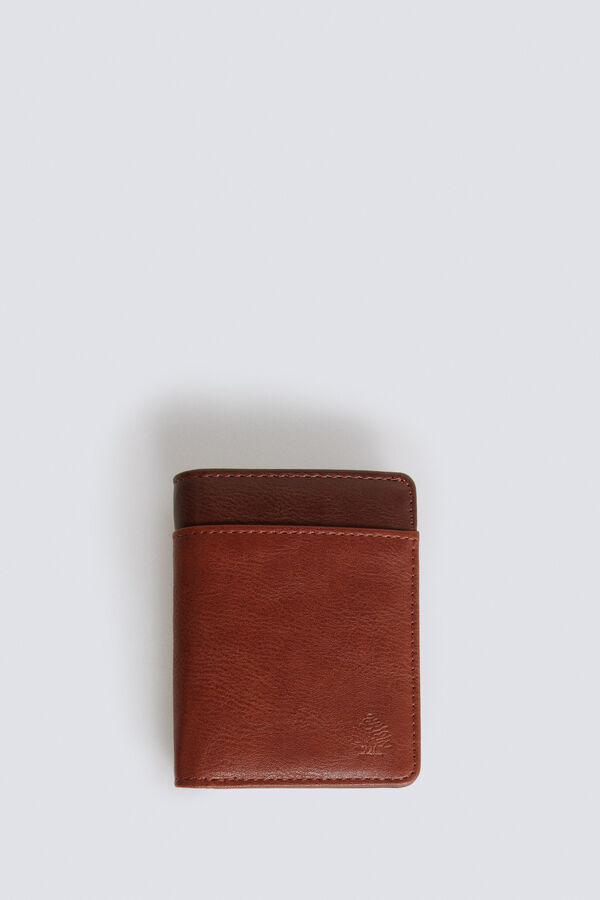 Springfield Two-tone faux leather wallet mink