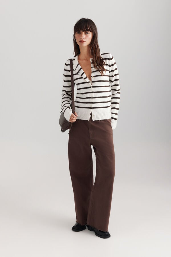 Springfield Soft touch knit jacket beige