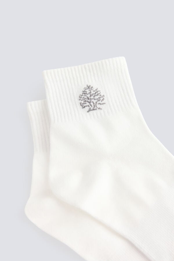 Springfield Ribbed ankle sport sock white