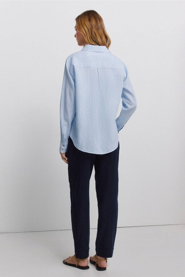 Springfield Linen trousers blue