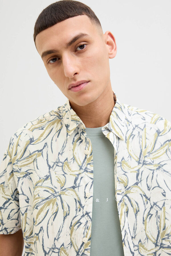 Jack & Jones Camisa manga corta oversized blanco