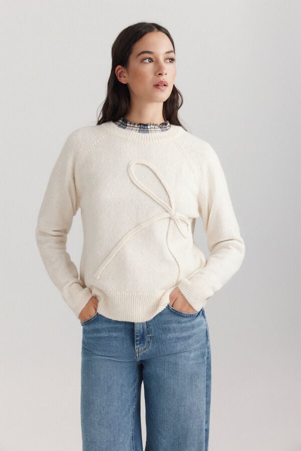 Springfield Bow jumper white