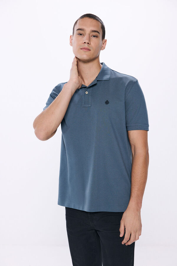 Springfield Regular fit basic piqué polo acqua