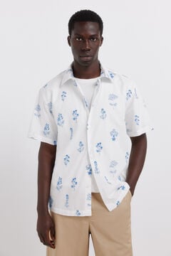 Springfield Floral embroidered short sleeve shirt