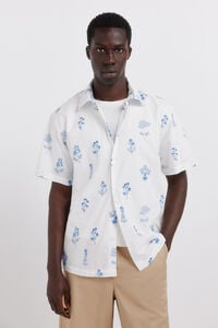 Springfield Floral embroidered short sleeve shirt