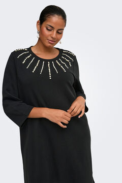 Only Carmakoma Vestido midi perlas talla grande