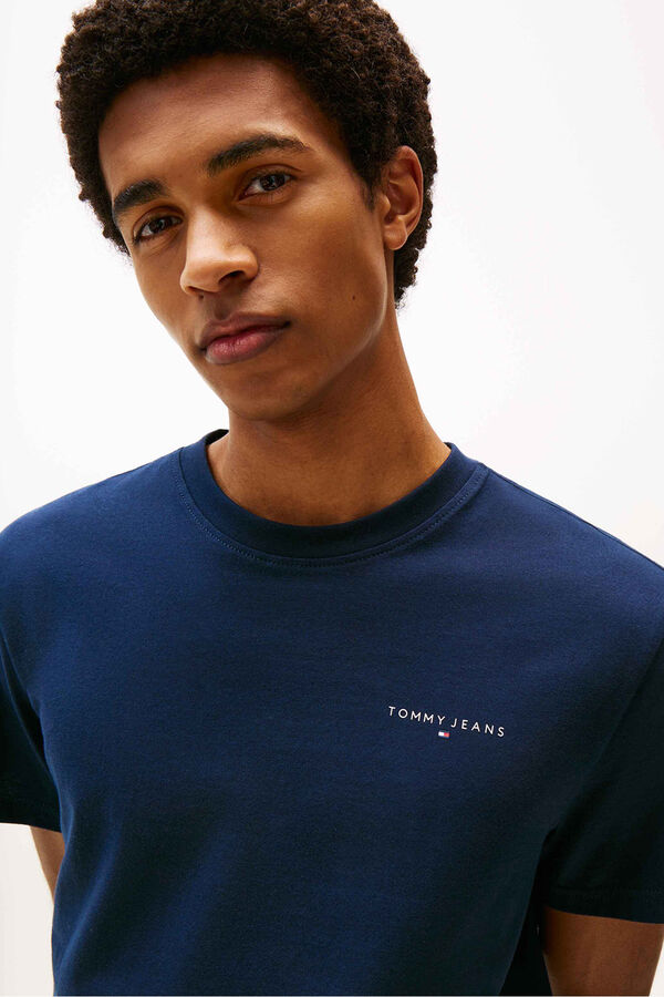 Tommy Jeans Camiseta slim manga corta azul