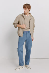 Springfield 5-pocket washed straight fit trousers