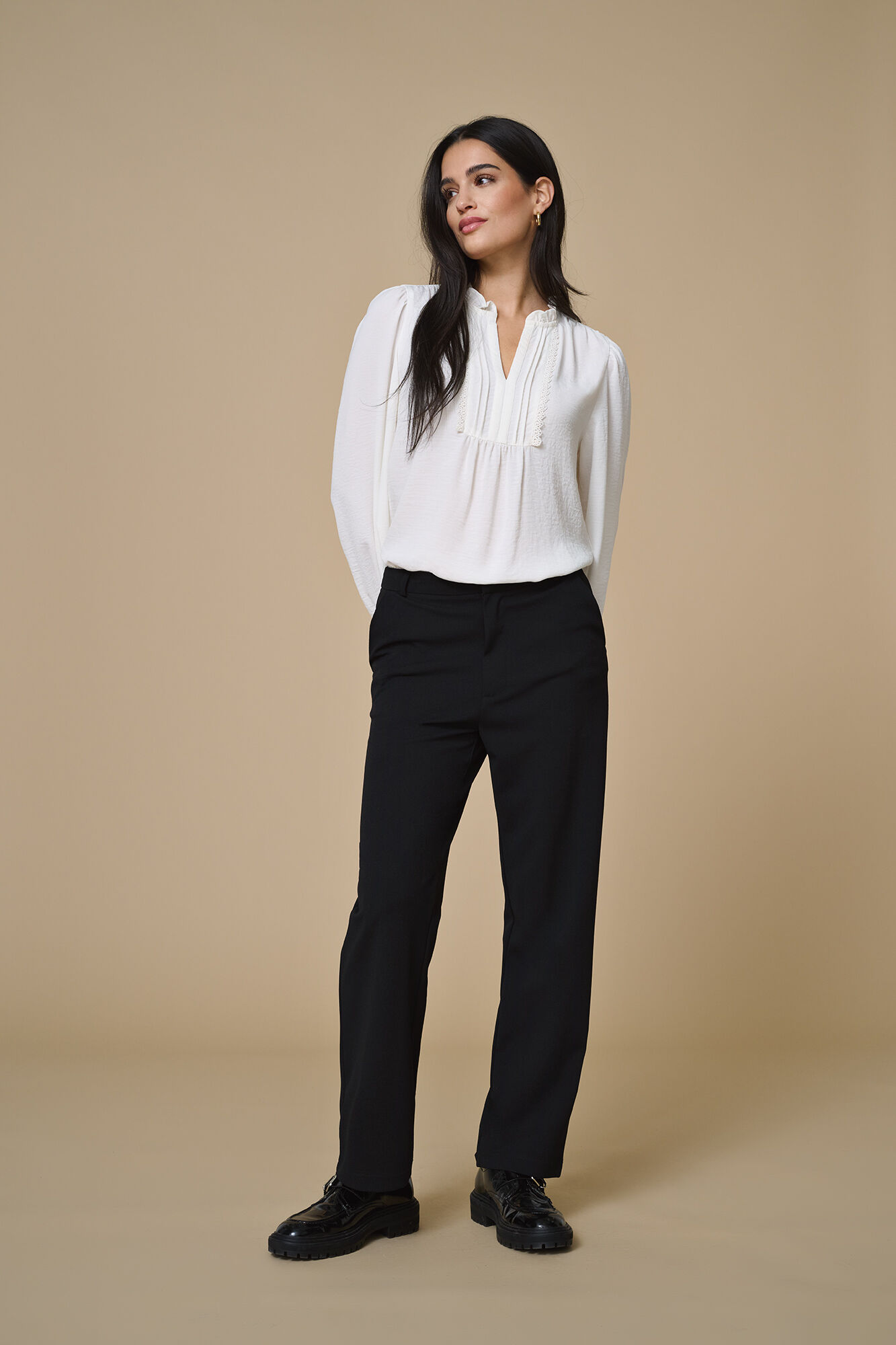 JDY Blusa manga comprida fluida