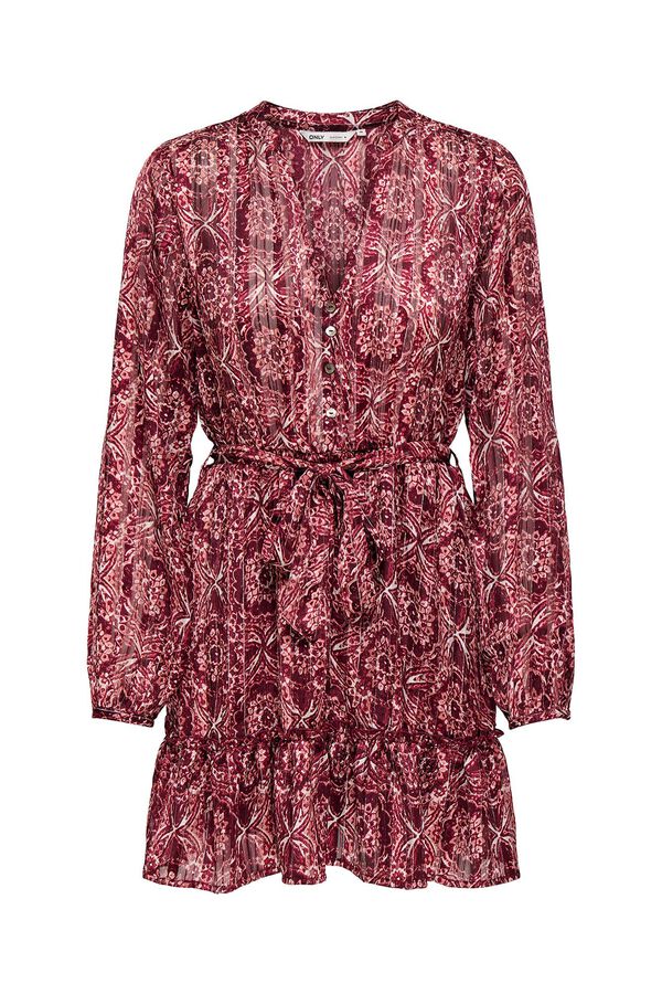 Only Vestido corto con lurex estampado
