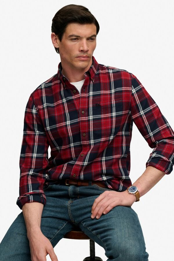 Superdry Plaid long sleeve shirt blue
