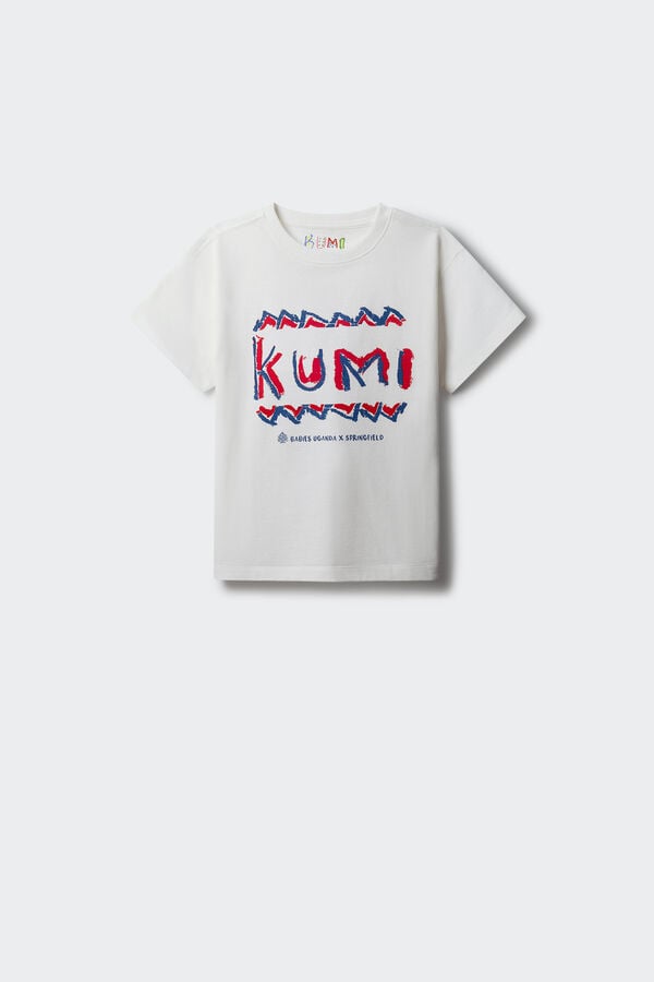 Springfield Kids Camiseta KUMI Ola marfil