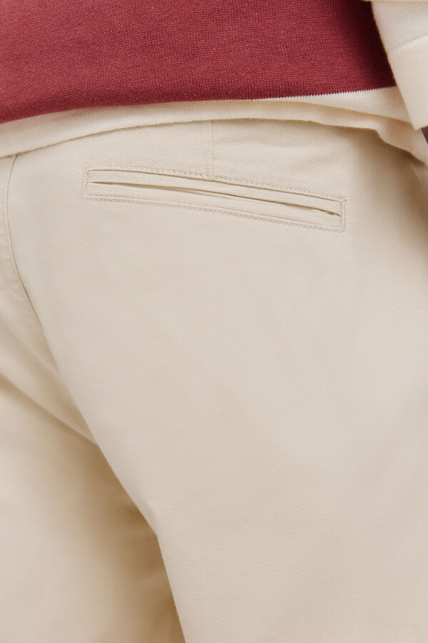 Springfield Comfort structure slim fit chinos brown