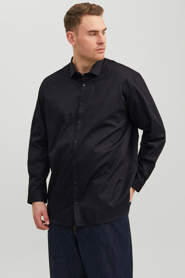 Jack & Jones PLUS classic slim fit shirt black