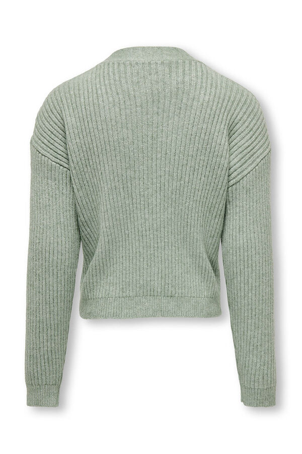 Only Girls Rebeca de punto ni&ntilde;a. verde