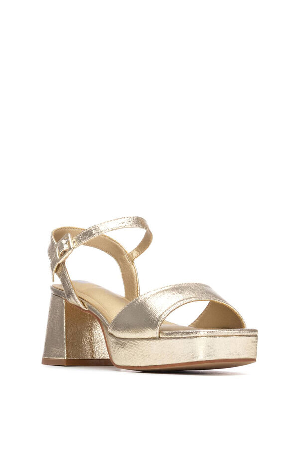 XTI Sandalia Tac&oacute;n Pala Y Pulsera amarillo