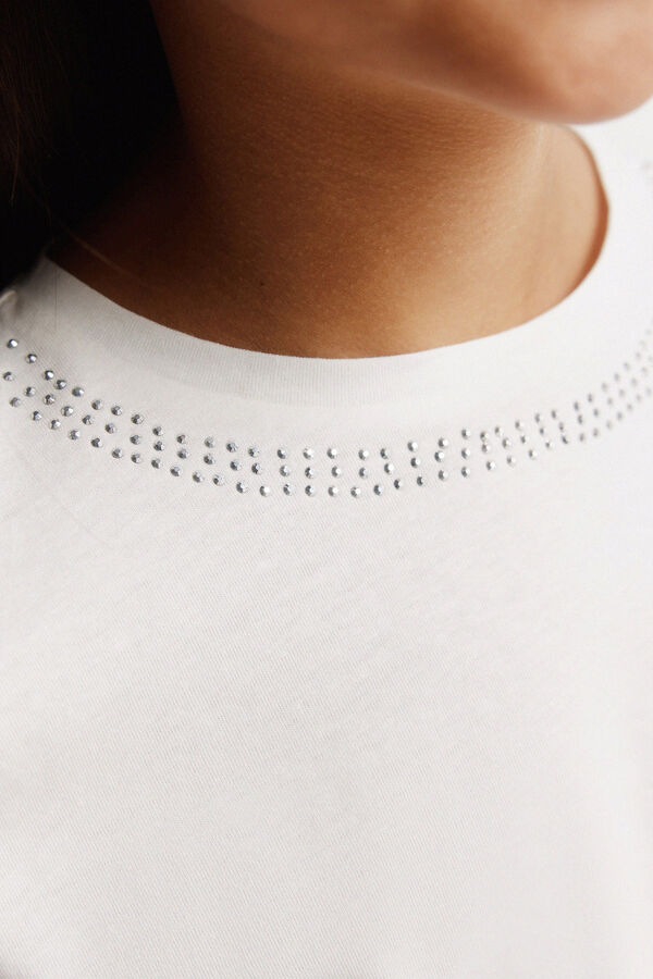 Springfield Kids Majica dugih rukava za devojčice sa nitnama otkrivenih ramena Bež