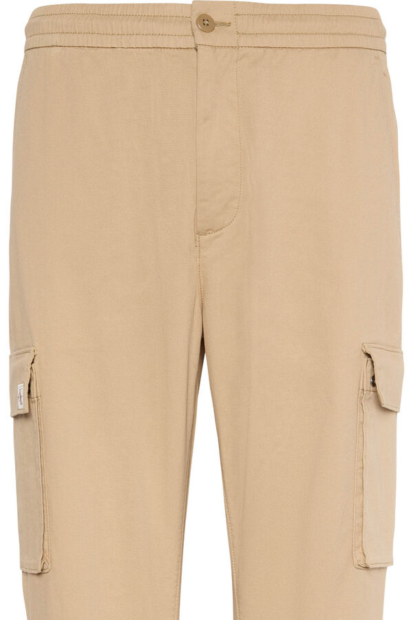CK Jeans Pantal&oacute;n cargo skinny beige