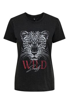 Only T-shirt de manga curta estampada