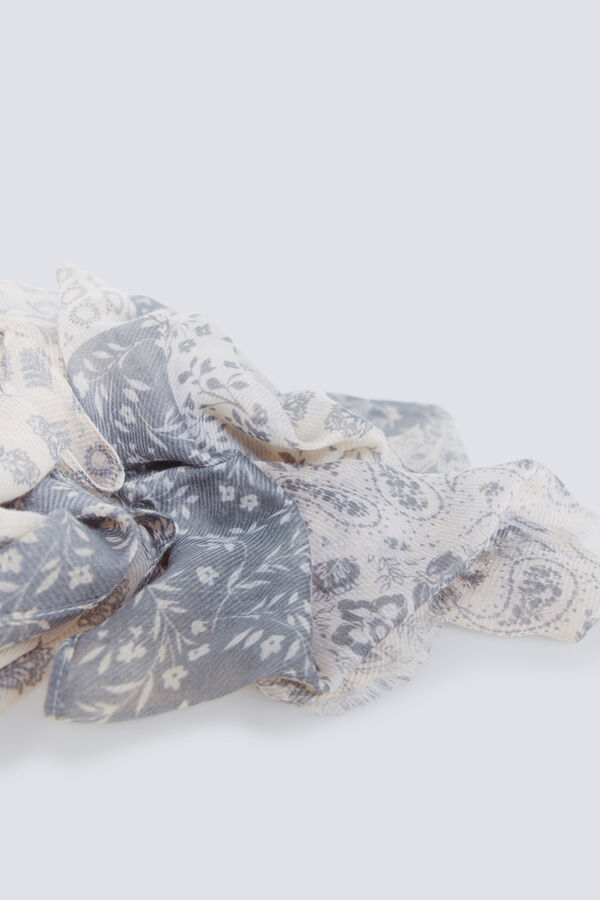 Springfield Multi-print scarf blue